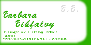 barbara bikfalvy business card